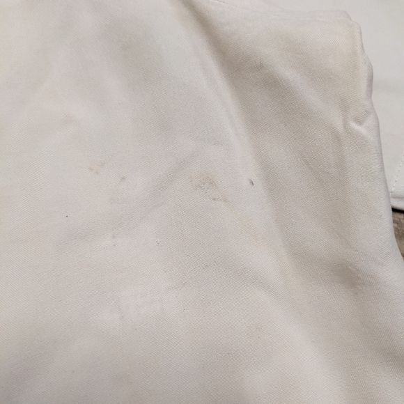 Alfani Men's Creamy Beige Silk Button Down Shirt Short Sleeve - Picture 7 of 13